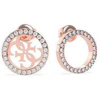 Pendientes Guess Ladies Earrings UBE79100 - Pendientes Redondos Rosa De Oro