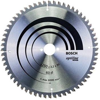 Hoja de sierra circular Optiline Wood 250 x 30 x 3,2 mm, 60 (pack de 1)