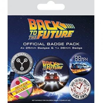 Pyramid International Back To The Future - Badge Pack, Multicolor, 10 x 12.5 x 1.3 cm