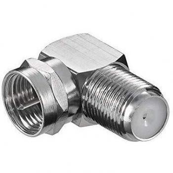 Adaptador F macho a F hembra 90° de zinc