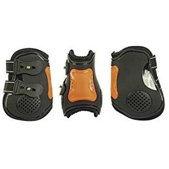 HKM 4000315730421 Air-9142 - Tapas para espinillas, Color Negro, Naranja y Azul