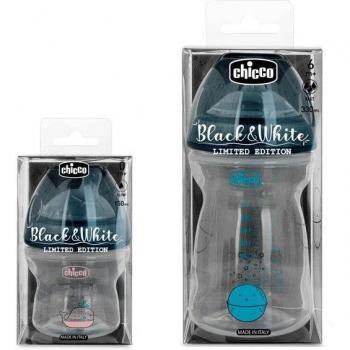 Chicco Pack Black & White Biberones 150 y 330 ml