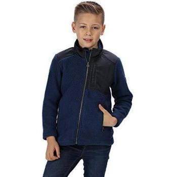 Regatta Forro polar de pelo alto con cremallera completa para niños, Unisex niños, Forro polar, RKA275 91QC07, Prussian/azul marino, 7-8