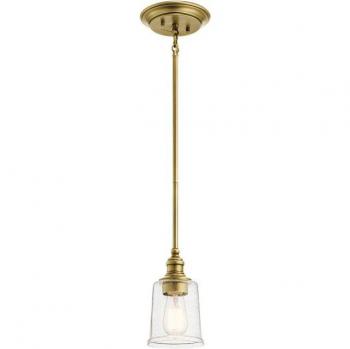 Colgante Waverly de latón natural 21,7 cm con una luz, tipo E27