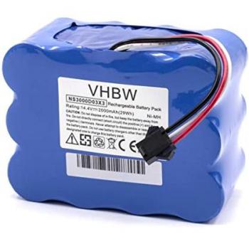 Batería NiMH 2000mAh (14.4V) compatible con robot aspirador Klarstein Cleantouch