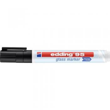 Rotulador para vidrio Edding 95-01 de punta redonda y grosor de trazo ajustable