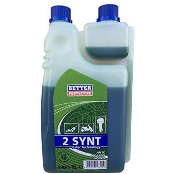 Aceite Sintético 2T Mejorado 100% Sínteco con Dosificador - Protección Máxima y Baja Humosidad, 1 Litro para Motores a 2 Tiempos