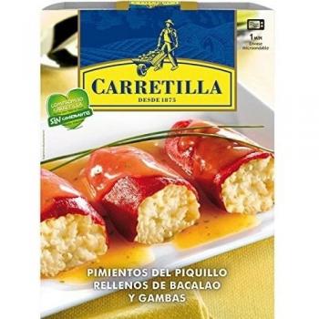 Pimientos Rellenos de Bacalao y Gambas.