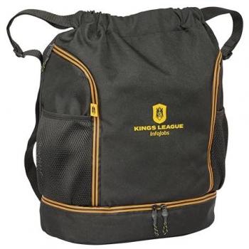 Mochila Saco Kings League Negra 35 x 40 x 1 cm, cómoda y versátil, ideal para niños de diferentes edades, calidad y resistencia