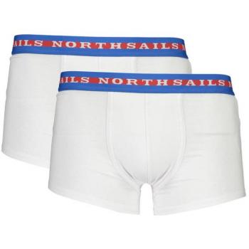 North Sails Bicolor Logo Boxer Shorts - White Cotton Underwear for Men - Size XXL