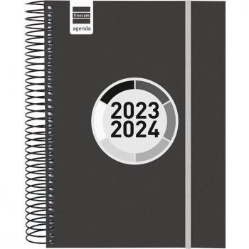 Agenda Escolar 2023-2024 Espir Label E10-155x212 1 día página Negro Finocam