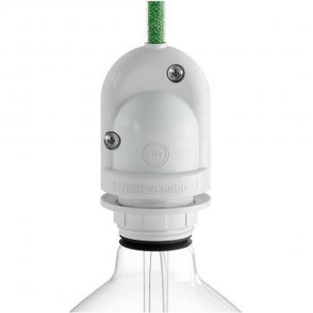 Portalámparas para exterior E27 blanco IP65