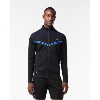 Lacoste Tennis x Daniil Medvedev After Match Training Jacket for Men - Black, Blue