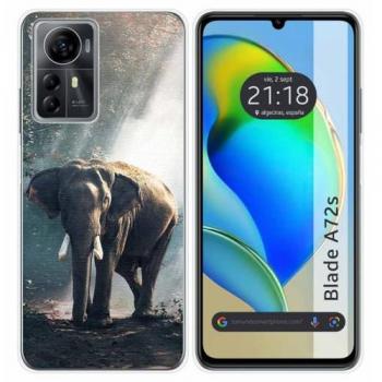 Funda de Silicona para Zte Blade A72s con Diseño de Elefante y Dibujos