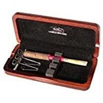 GEWA 751035 - Estuche cañas oboe, 3 cañas lacado marrón rojizo