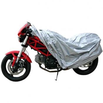 Funda Protectora para Bicicleta y Scooter de Polietileno Plata Tamaño Mediano 120x210 cm