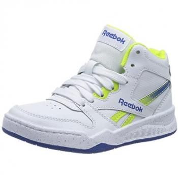Reebok BB4500 Court Kids Sneakers - White/Acid Yellow/Vector Blue