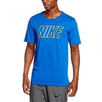 Nike Tee-Embrd Block - Camiseta de manga corta para hombre, color azul, talla M