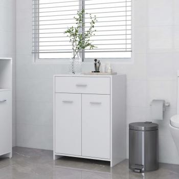 Mueble de baño blanco 60x33x80 cm madera multicapa vidaXL Armario de baño madera contrachapada blanco 60x33x80 cm
