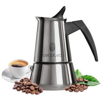 Cafetera Italiana Cecotec Piccolina 900, 450ml, Acero Inoxidable, Apta para Inducción y Gas, Filtro Premium, Mango Termorresistente, Diseño Elegante