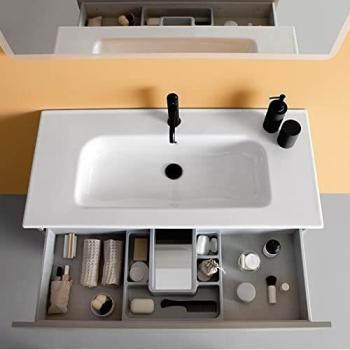 ROYO Vitale Conjunto Mueble 3 Cajones F-46 Blanco Brillo - Medida: 60 CMS