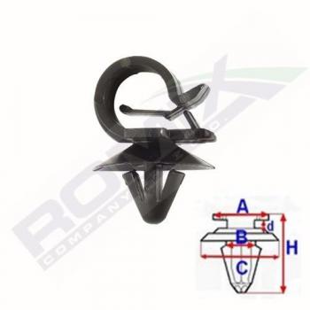 Elementos de montaje de la motocicleta ROMIX ROM C70412 - Grapa ROMIX C70412