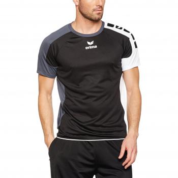 Erima Hombre Valencia Camiseta, hombre, Valencia Trikot, negro, gris y blanco, 128