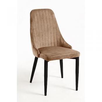 Silla Kan Terciopelo - Marrón Claro