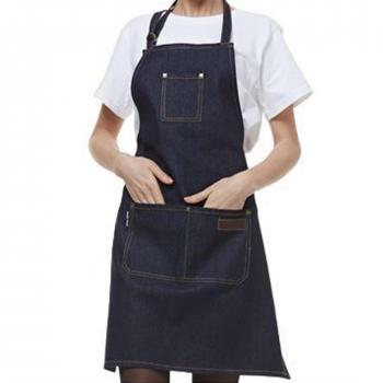 Delantal del dril de algodn,ANGTUO Delantales sin mangas gruesos de la personalidad Delantal del cocinero del servicio del caf de los uniformes de la moda
