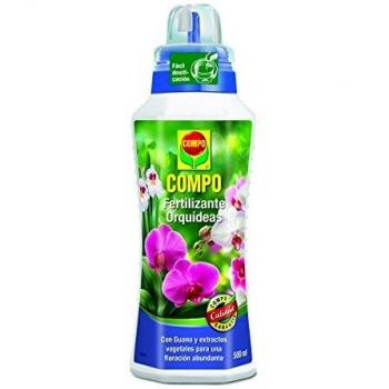 COMPO Fertilizante para orquídeas, Para plantas sensibles, Con guano y extractos vegetales, 500 ml