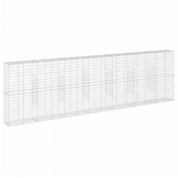 Vidaxl Gabion Basket With Cover 700x50x200 Cm Galvanised Iron