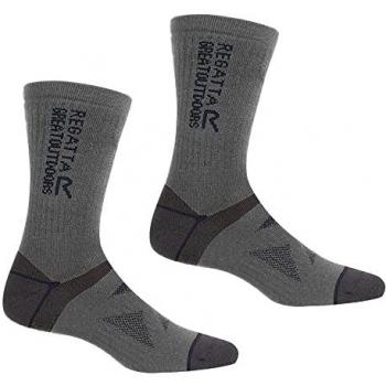 Regatta 2 Pack Wool Hiker Sock Briar Navy, Size: UK 9-12