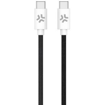 Cable de Carga Celly USBC a USBC 1.5M Negro de Algodón