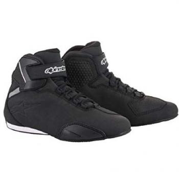 Alpinestars Zapatillas de Moto Stella Sektor WP, Botas de Motociclista Hombre, Waterproof, Negro-Plateado, Talla 47 EU