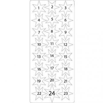 PEEL OFF ESTRELLAS AVENT ORO 105x232