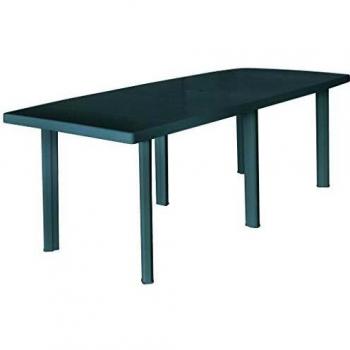 vidaXL Garden Table 210x96x72 cm Plastic Green Outdoor Camping Table Furniture
