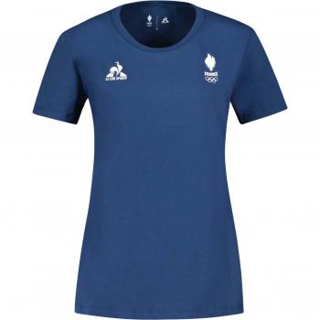 Paris 2024 Olympics Women's Navy Team France T-Shirt by Le Coq Sportif
