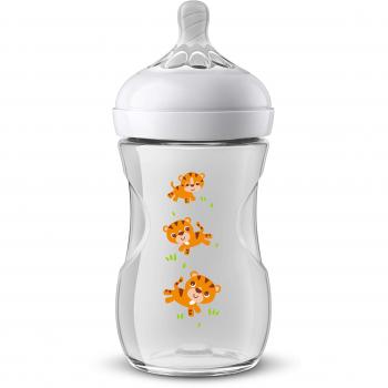 Philips Avent SCF070/20 - Biberón natural de 260 ml, safari tigres