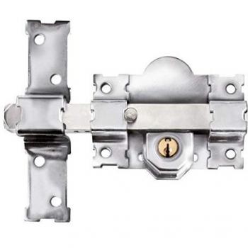 Cerradura de Perno con Llave de Doble Cilindro Handlock, Serreta, Niquel, Modelo Alfa 12205