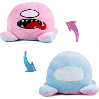 Peluche reversible de Among Us con diseño de personajes en ambos lados, tamaño 16 cms