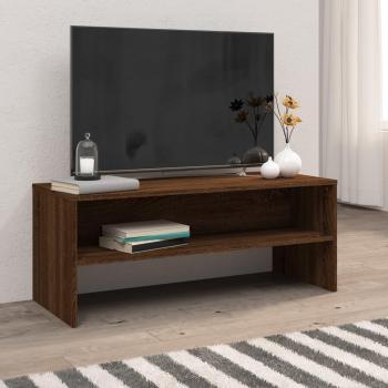Mueble de TV madera contrachapada 100x40x40 cm, Mueble de Salon, Mueble TV, Mueble TV salon, Mueble Televisor, Mesa de TV, Mueble tele - Day and Night Brown oak plywood