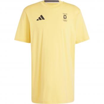 Camiseta de Manga Corta Adidas Team FI para Hombres - Amarillo - Talla S