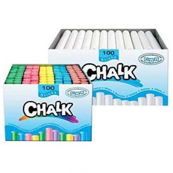 Gizmos Gessetti Scolastici Antipolvere Tondi Blancos - Caja de 100 Piezas