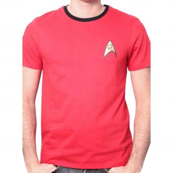 Star Trek Uniforme - Camiseta para hombre, color rojo, talla Small