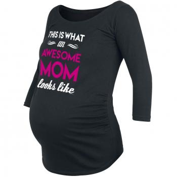 Moda Pre Mama This Is What An Awesome Mom Looks Like Camisa Manga Larga Negro M