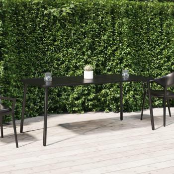 Mesa de jardín acero antracita 165x80x71 cm