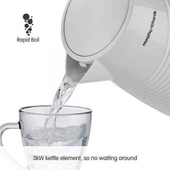 Morphy Richards 108269 Jar Kettle Dune, 1.5 litros, blanco