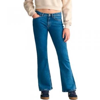 Jeans Bootcut de Niña Gant Azul Medio 10 Años con Bolsillos Laterales