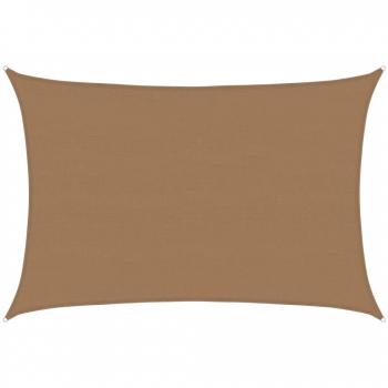 Toldo de vela HDPE gris taupe 160 g/m² 5x7 m