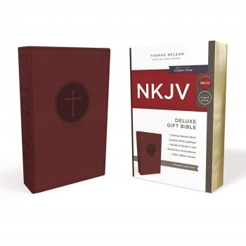 NKJV, Deluxe Gift Bible, Imitation Leather, Burgundy, Red Letter Edition: Holy Bible, New King James Version